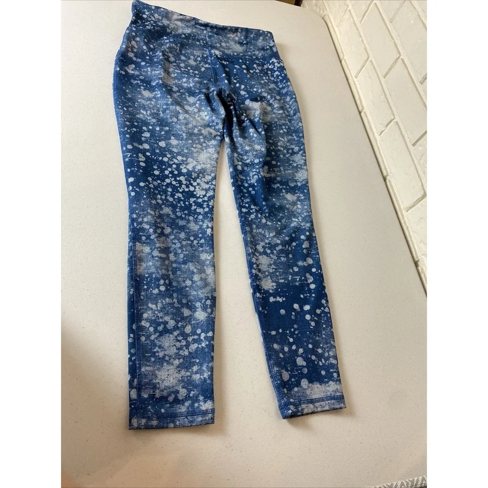 Athletics Vogo Activewear Pants Size M Blue With White Splash‎ Skater Streetwear